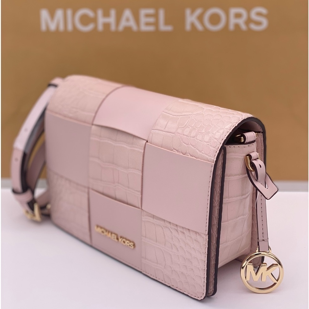 Michael Kors Pink Patchwork Leather Crossbody Bag